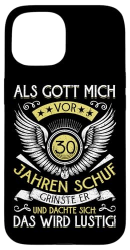 Als Gott Mich Vor 30 Jahren Schuf Grinste Er Lustig Jahrgang Hülle für iPhone 15 Als Gott Mich Vor 30 Jahren Schuf Grinste Er Lustig Jahrgang Hülle für iPhone 15 von Legendäre Geburtstagsjahrgänge seit 30 Jahren