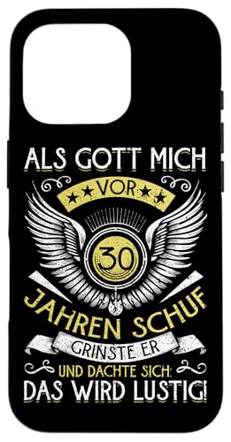 Als Gott Mich Vor 30 Jahren Schuf Grinste Er Lustig Jahrgang Hülle für iPhone 16 Pro von Legendäre Geburtstagsjahrgänge seit 30 Jahren