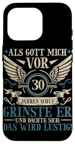 Als Gott Mich Vor 30 Jahren Schuf Grinste Er Lustig Jahrgang Hülle für iPhone 16 Pro von Legendäre Geburtstagsjahrgänge seit 30 Jahren