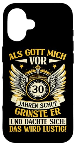 Als Gott Mich Vor 30 Jahren Schuf Grinste Er Lustig Jahrgang Hülle für iPhone 16 Als Gott Mich Vor 30 Jahren Schuf Grinste Er Lustig Jahrgang Hülle für iPhone 16 von Legendäre Geburtstagsjahrgänge seit 30 Jahren