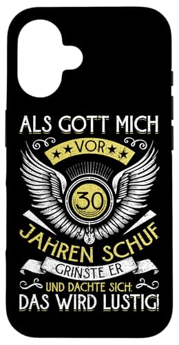 Als Gott Mich Vor 30 Jahren Schuf Grinste Er Lustig Jahrgang Hülle für iPhone 16 Als Gott Mich Vor 30 Jahren Schuf Grinste Er Lustig Jahrgang Hülle für iPhone 16 von Legendäre Geburtstagsjahrgänge seit 30 Jahren