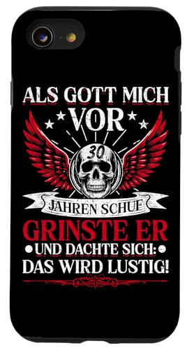 Als Gott Mich Vor 30 Jahren Schuf Grinste Er Lustig Jahrgang Hülle für iPhone SE (2020) / 7 / 8 von Legendäre Geburtstagsjahrgänge seit 30 Jahren