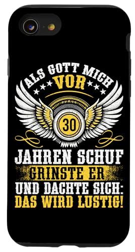 Als Gott Mich Vor 30 Jahren Schuf Grinste Er Lustig Jahrgang Hülle für iPhone SE (2020) / 7 / 8 von Legendäre Geburtstagsjahrgänge seit 30 Jahren