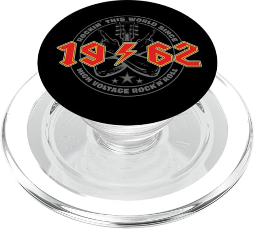 Rock'n'Roll 1962 High Voltage Retro Musik Geburtstags PopSockets PopGrip für MagSafe Rock'n'Roll 1962 High Voltage Retro Musik Geburtstags PopSockets PopGrip für MagSafe von Legendäre Retro Rock Band Shirts High Voltage