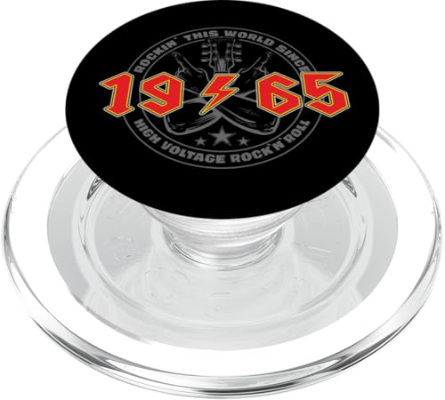 Rock'n'Roll 1965 High Voltage Retro Musik Geburtstags PopSockets PopGrip für MagSafe Rock'n'Roll 1965 High Voltage Retro Musik Geburtstags PopSockets PopGrip für MagSafe von Legendäre Retro Rock Band Shirts High Voltage