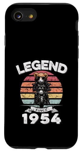 Legend Since 1954 Retro Vintage Teddy Fan Biker Geschenk Hülle für iPhone SE (2020) / 7 / 8 von Legendäre Spruch Geburtstagsgeschenke für Bären