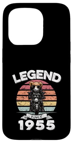 Legend Since 1955 Retro Vintage Teddy Fan Biker Geschenk Hülle für iPhone 15 Pro von Legendäre Spruch Geburtstagsgeschenke für Bären