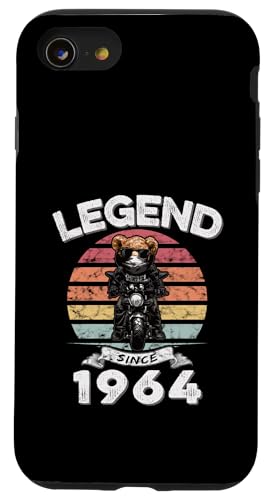 Legend Since 1964 Retro Vintage Teddy Fan Biker Geschenk Hülle für iPhone SE (2020) / 7 / 8 von Legendäre Spruch Geburtstagsgeschenke für Bären