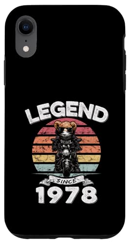 Legend Since 1978 Retro Vintage Teddy Fan Biker Geschenk Hülle für iPhone XR von Legendäre Spruch Geburtstagsgeschenke für Bären