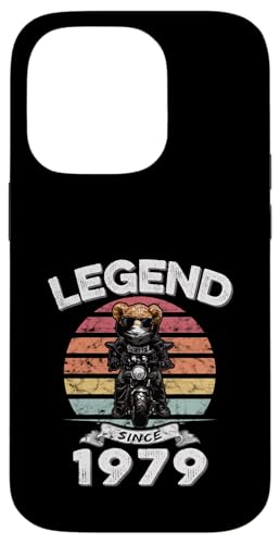 Legend Since 1979 Retro Vintage Teddy Fan Biker Geschenk Hülle für iPhone 14 Pro von Legendäre Spruch Geburtstagsgeschenke für Bären