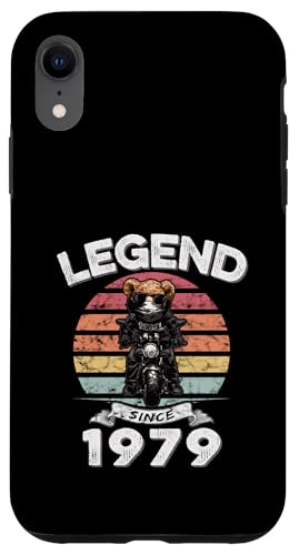 Legend Since 1979 Retro Vintage Teddy Fan Biker Geschenk Hülle für iPhone XR von Legendäre Spruch Geburtstagsgeschenke für Bären