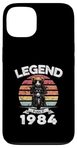 Legend Since 1984 Retro Vintage Teddy Fan Biker Geschenk Hülle für iPhone 13 von Legendäre Spruch Geburtstagsgeschenke für Bären