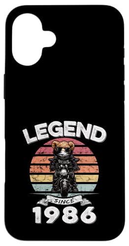 Legend Since 1986 Retro Vintage Teddy Fan Biker Geschenk Hülle für iPhone 16 Plus Legend Since 1986 Retro Vintage Teddy Fan Biker Geschenk Hülle für iPhone 16 Plus von Legendäre Spruch Geburtstagsgeschenke für Bären