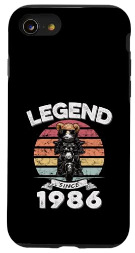 Legend Since 1986 Retro Vintage Teddy Fan Biker Geschenk Hülle für iPhone SE (2020) / 7 / 8 von Legendäre Spruch Geburtstagsgeschenke für Bären