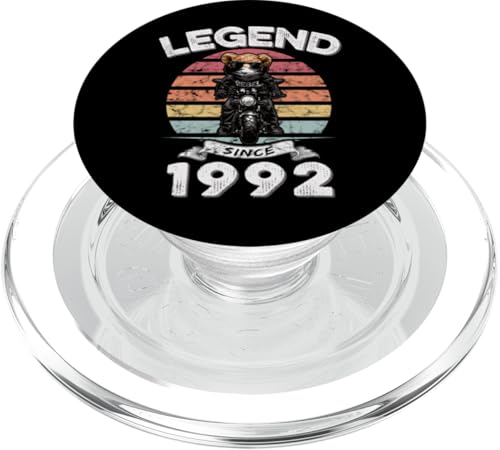 Legend Since 1992 Retro Vintage Teddy Fan Biker Geschenk PopSockets PopGrip für MagSafe Legend Since 1992 Retro Vintage Teddy Fan Biker Geschenk PopSockets PopGrip für MagSafe von Legendäre Spruch Geburtstagsgeschenke für Bären