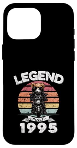 Legend Since 1995 Retro Vintage Teddy Fan Biker Geschenk Hülle für iPhone 16 Pro Max Legend Since 1995 Retro Vintage Teddy Fan Biker Geschenk Hülle für iPhone 16 Pro Max von Legendäre Spruch Geburtstagsgeschenke für Bären