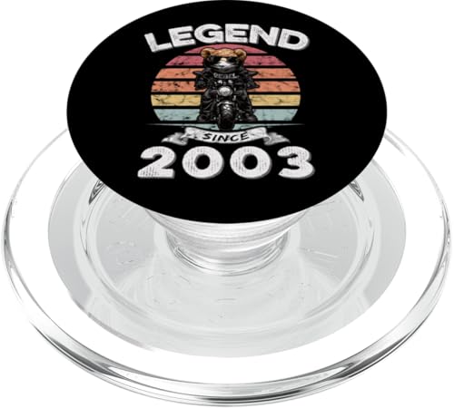 Legend Since 2003 Retro Vintage Teddy Fan Biker Geschenk PopSockets PopGrip für MagSafe von Legendäre Spruch Geburtstagsgeschenke für Bären