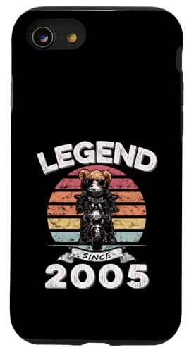 Legend Since 2005 Retro Vintage Teddy Fan Biker Geschenk Hülle für iPhone SE (2020) / 7 / 8 von Legendäre Spruch Geburtstagsgeschenke für Bären