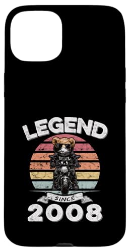 Legend Since 2008 Retro Vintage Teddy Fan Biker Geschenk Hülle für iPhone 15 Plus Legend Since 2008 Retro Vintage Teddy Fan Biker Geschenk Hülle für iPhone 15 Plus von Legendäre Spruch Geburtstagsgeschenke für Bären