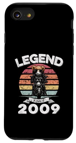 Legend Since 2009 Retro Vintage Teddy Fan Biker Geschenk Hülle für iPhone SE (2020) / 7 / 8 von Legendäre Spruch Geburtstagsgeschenke für Bären