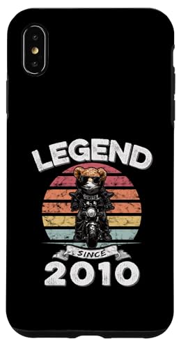 Legend Since 2010 Retro Vintage Teddy Fan Biker Geschenk Hülle für iPhone XS Max Legend Since 2010 Retro Vintage Teddy Fan Biker Geschenk Hülle für iPhone XS Max von Legendäre Spruch Geburtstagsgeschenke für Bären