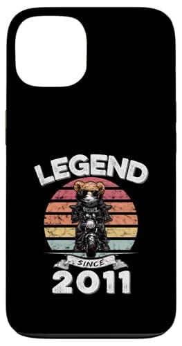 Legend Since 2011 Retro Vintage Teddy Fan Biker Geschenk Hülle für iPhone 13 von Legendäre Spruch Geburtstagsgeschenke für Bären