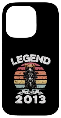 Legend Since 2013 Retro Vintage Teddy Fan Biker Geschenk Hülle für iPhone 14 Pro von Legendäre Spruch Geburtstagsgeschenke für Bären