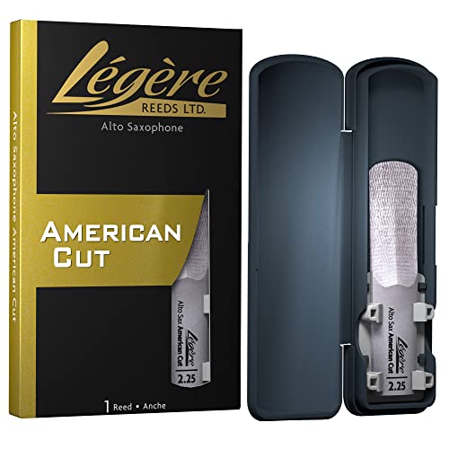 Légère Reeds - Altsaxophonblatt, American Cut, Blattstärke 2.25 (ASA2.25) - Hochwertiges synthetisches Holzblasrohr von Legere