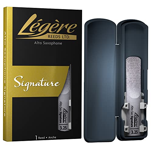 Légère Reeds - Altsaxophonblatt, Signature, Blattstärke 3.25 (ASG3.25) - Hochwertiges synthetisches Holzblasrohr von Legere