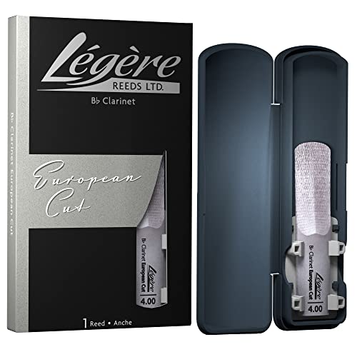 Légère Reeds Premium Synthetische Holzblasblätter, Bb-Klarinette, europäischer Schnitt, Stärke 4.00 (BBES4.00) von Legere