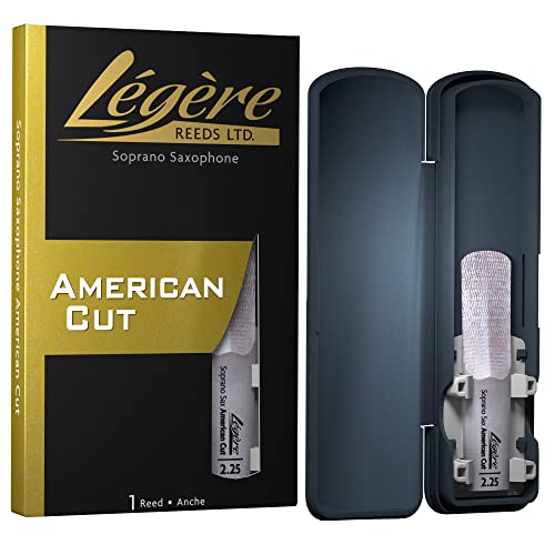 Légère Reeds - Sopransaxophonblatt, American Cut, Blattstärke 2.25 (SSA2.25) - Hochwertiges synthetisches Holzblasrohr Légère Reeds - Sopransaxophonblatt, American Cut, Blattstärke 2.25 (SSA2.25) - Hochwertiges synthetisches Holzblasrohr von Legere