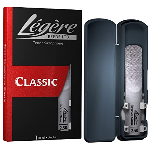 Légère Reeds - Tenorsaxophonblatt, Classic, Blattstärke 2.50 (TS2.50) - Hochwertiges synthetisches Holzblasrohr von Legere