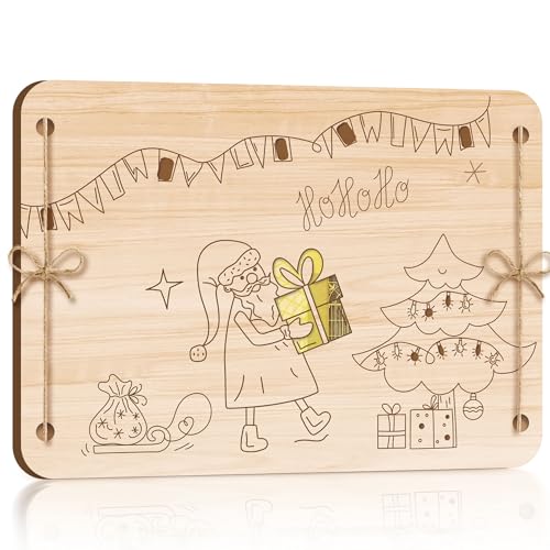 Grußkarten Geldgeschenke Verpackung weihnachten 14,7 × 10,4 cm, Geldgeschenk weihnachten, Weihnachtskarten Holz, Gutschein Verpackung, kleine Geschenke weihnachten für Kinder, Familie, Freunde von Legezon