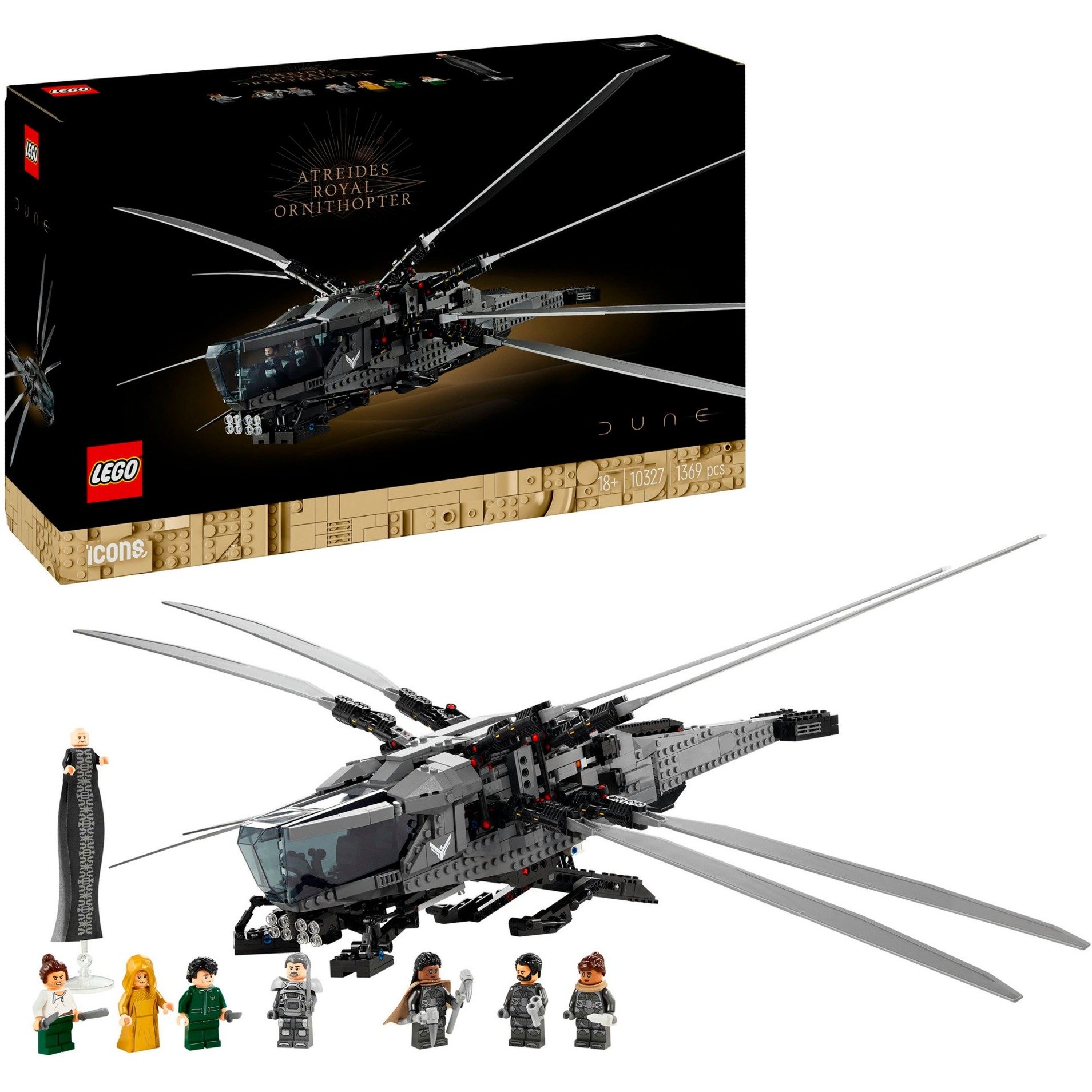 10327 Icons Dune Atreides Royal Ornithopter, Konstruktionsspielzeug von Lego