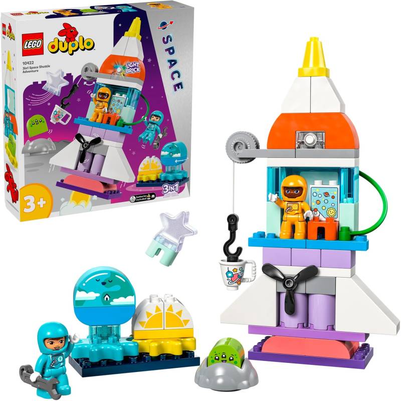 10422 DUPLO 3-in-1-Spaceshuttle für viele Abenteuer, Konstruktionsspielzeug von Lego
