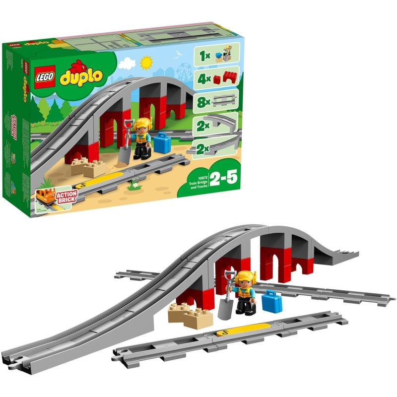 10872 DUPLO Eisenbahnbrücke und Schienen, Konstruktionsspielzeug von Lego