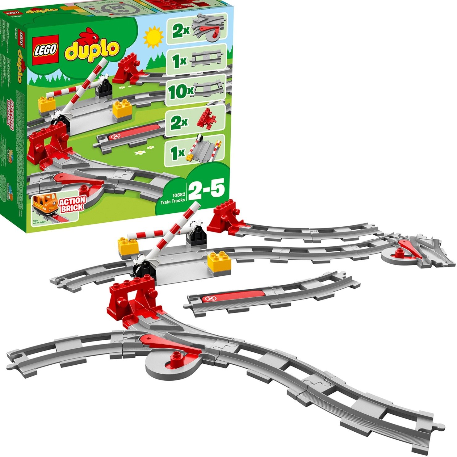 10882 DUPLO Eisenbahn Schienen, Konstruktionsspielzeug von Lego