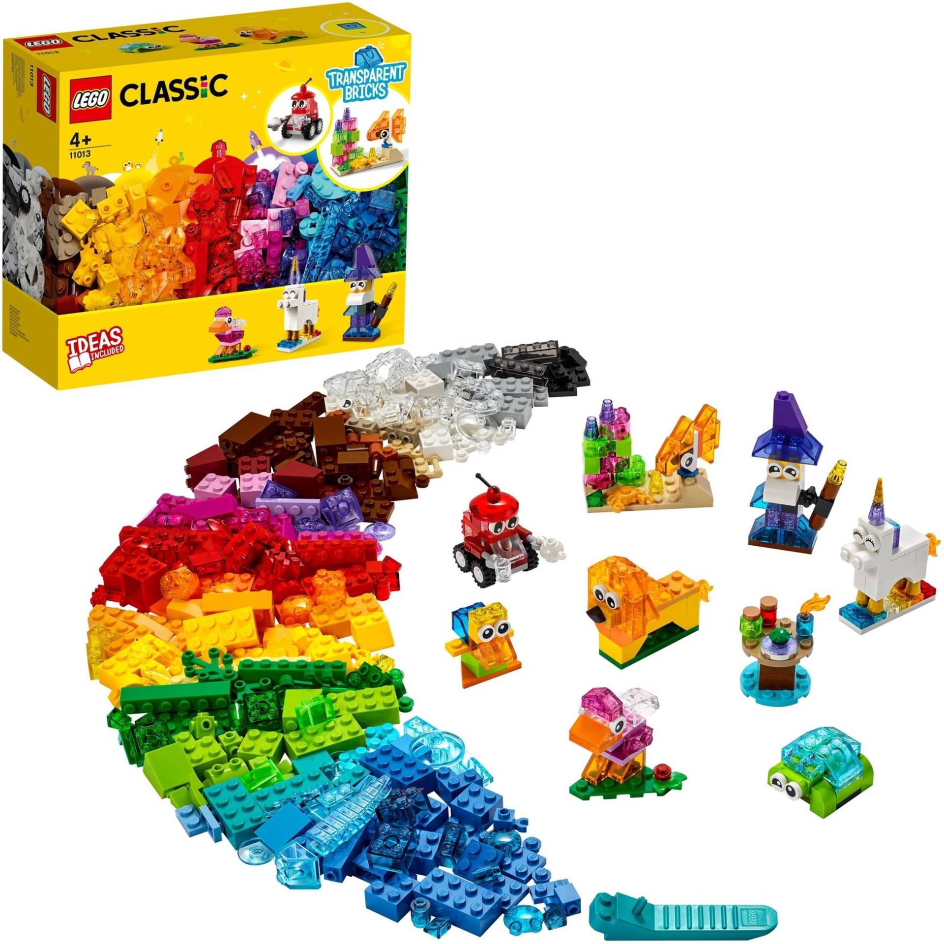 11013 Classic Kreativ-Bauset mit durchsichtigen Steinen, Konstruktionsspielzeug von Lego