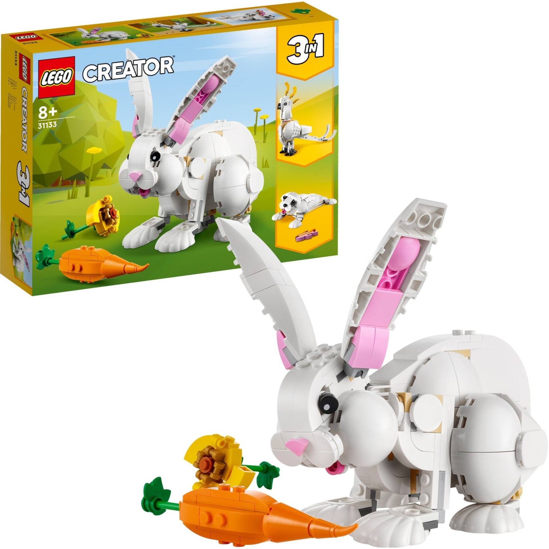 31133 Creator 3-in-1 Weißer Hase, Konstruktionsspielzeug von Lego