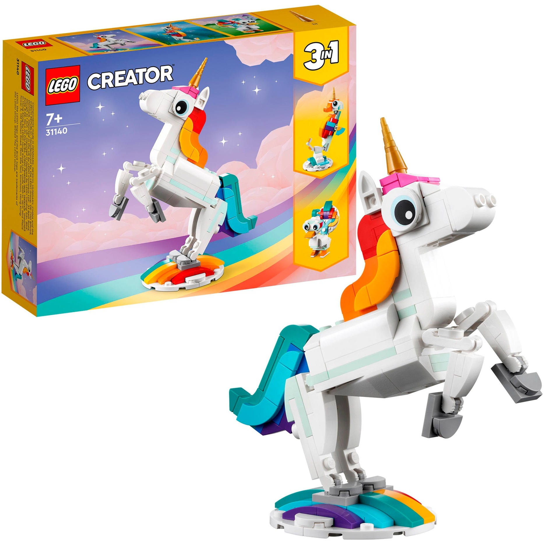 31140 Creator 3-in-1 Magisches Einhorn, Konstruktionsspielzeug von Lego