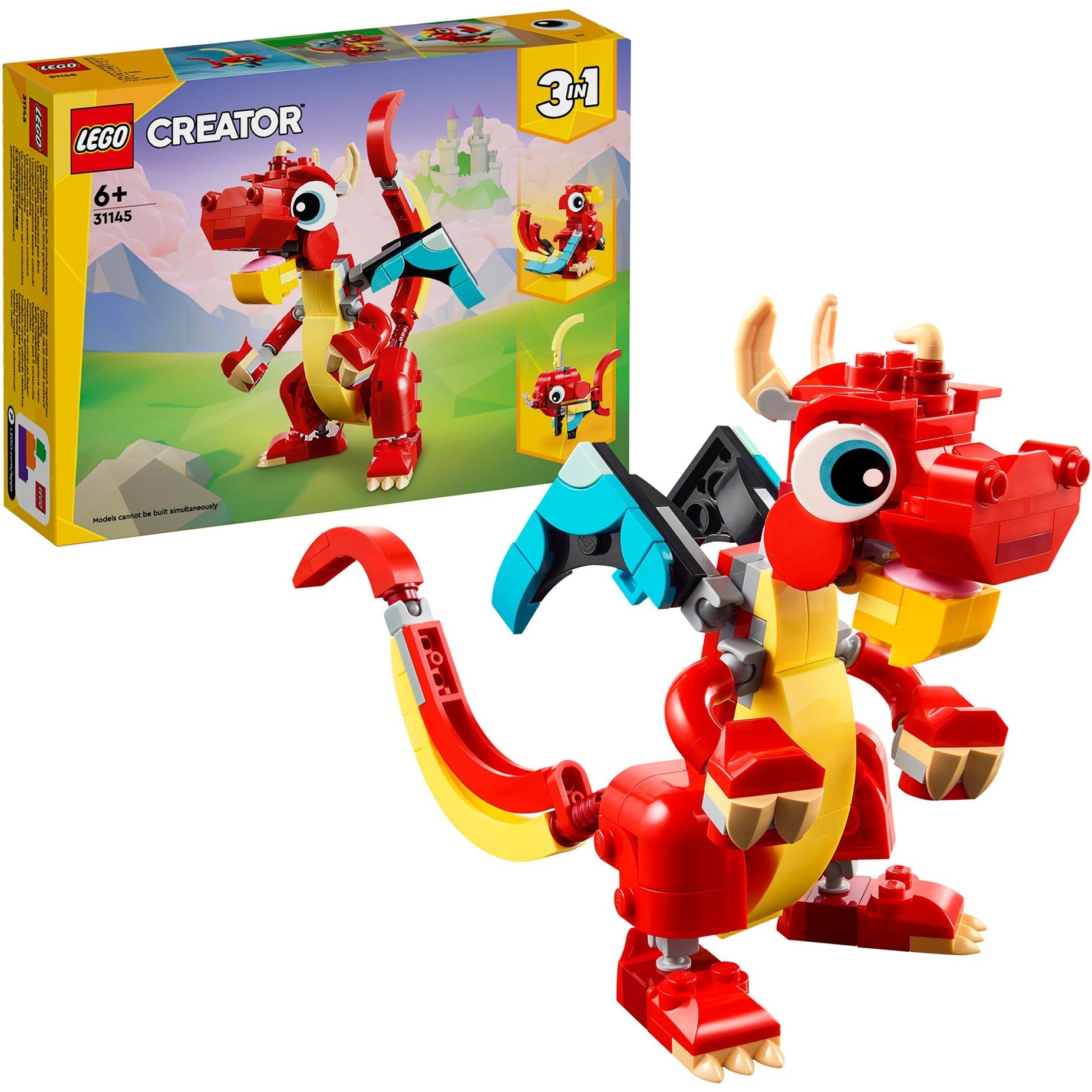 31145 Creator 3-in-1 Roter Drache, Konstruktionsspielzeug 31145 Creator 3-in-1 Roter Drache, Konstruktionsspielzeug von Lego