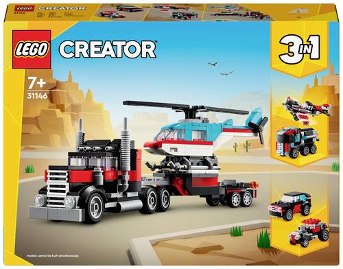 31146 LEGO® CREATOR Tieflader mit Hubschrauber von Lego