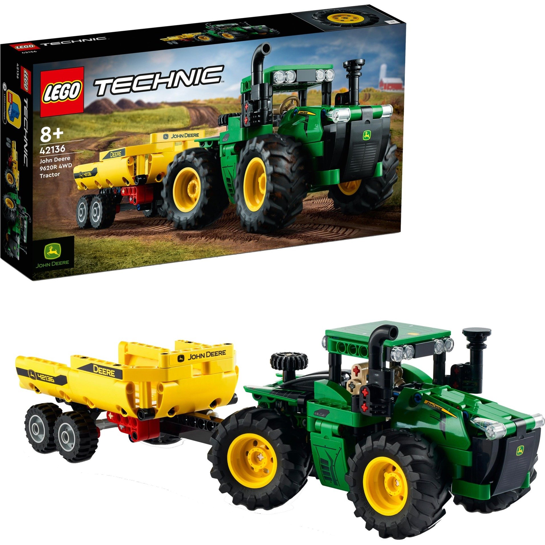 42136 Technic John Deere 9620R 4WD Traktor, Konstruktionsspielzeug von Lego