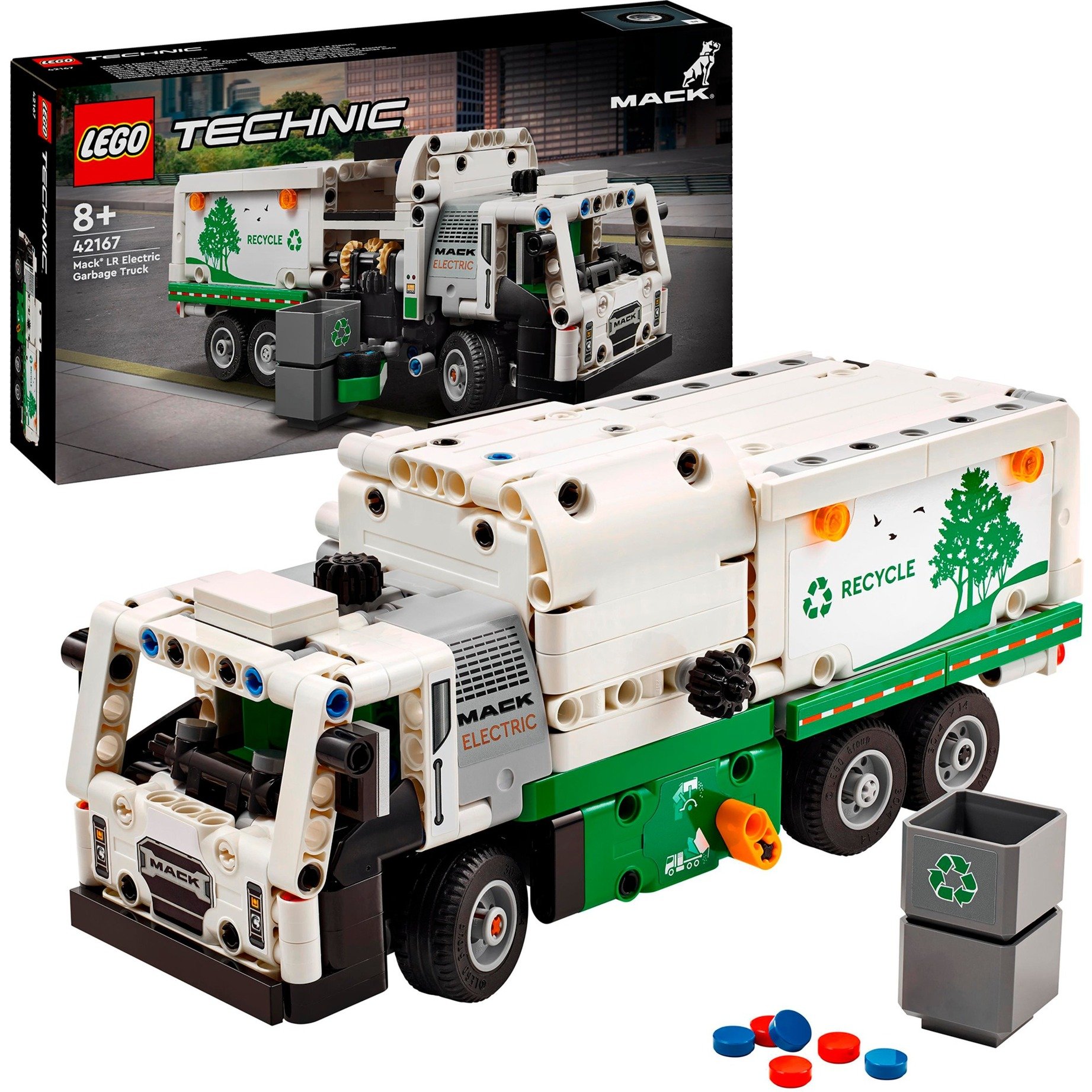 42167 Technic Mack LR Electric Müllwagen, Konstruktionsspielzeug von Lego