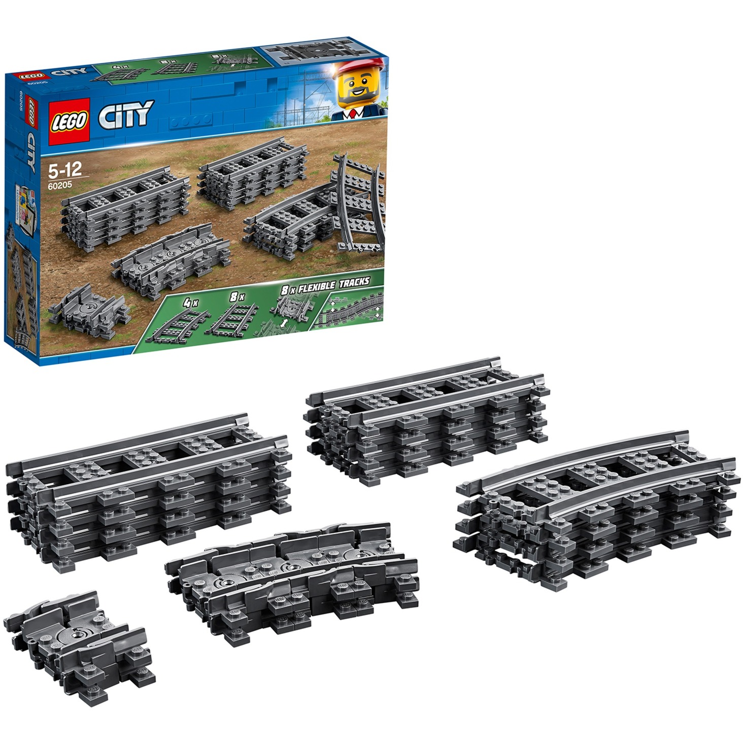 60205 City Schienen, Konstruktionsspielzeug von Lego