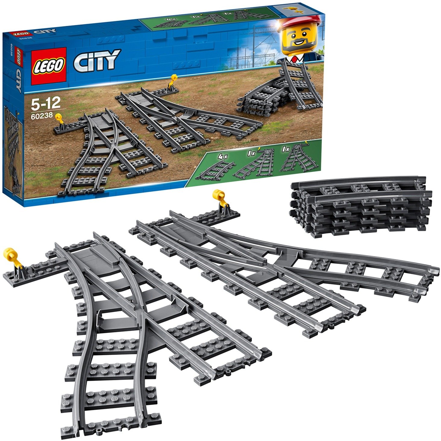 60238 City Weichen, Konstruktionsspielzeug von Lego