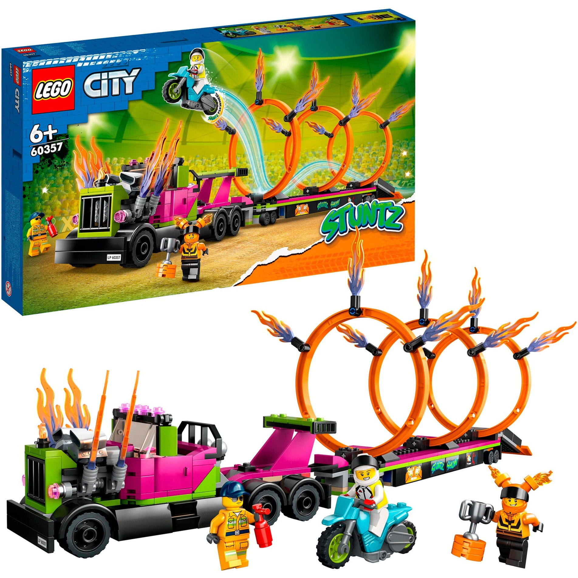 60357 City Stunttruck mit Feuerreifen-Challenge, Konstruktionsspielzeug von Lego