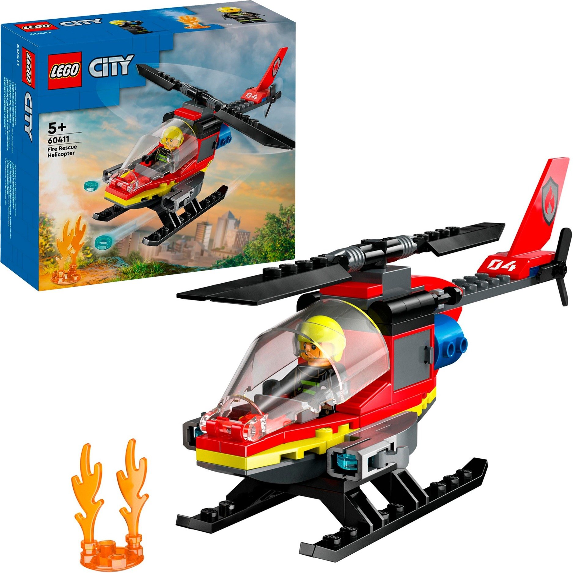 60411 City Feuerwehrhubschrauber, Konstruktionsspielzeug 60411 City Feuerwehrhubschrauber, Konstruktionsspielzeug von Lego
