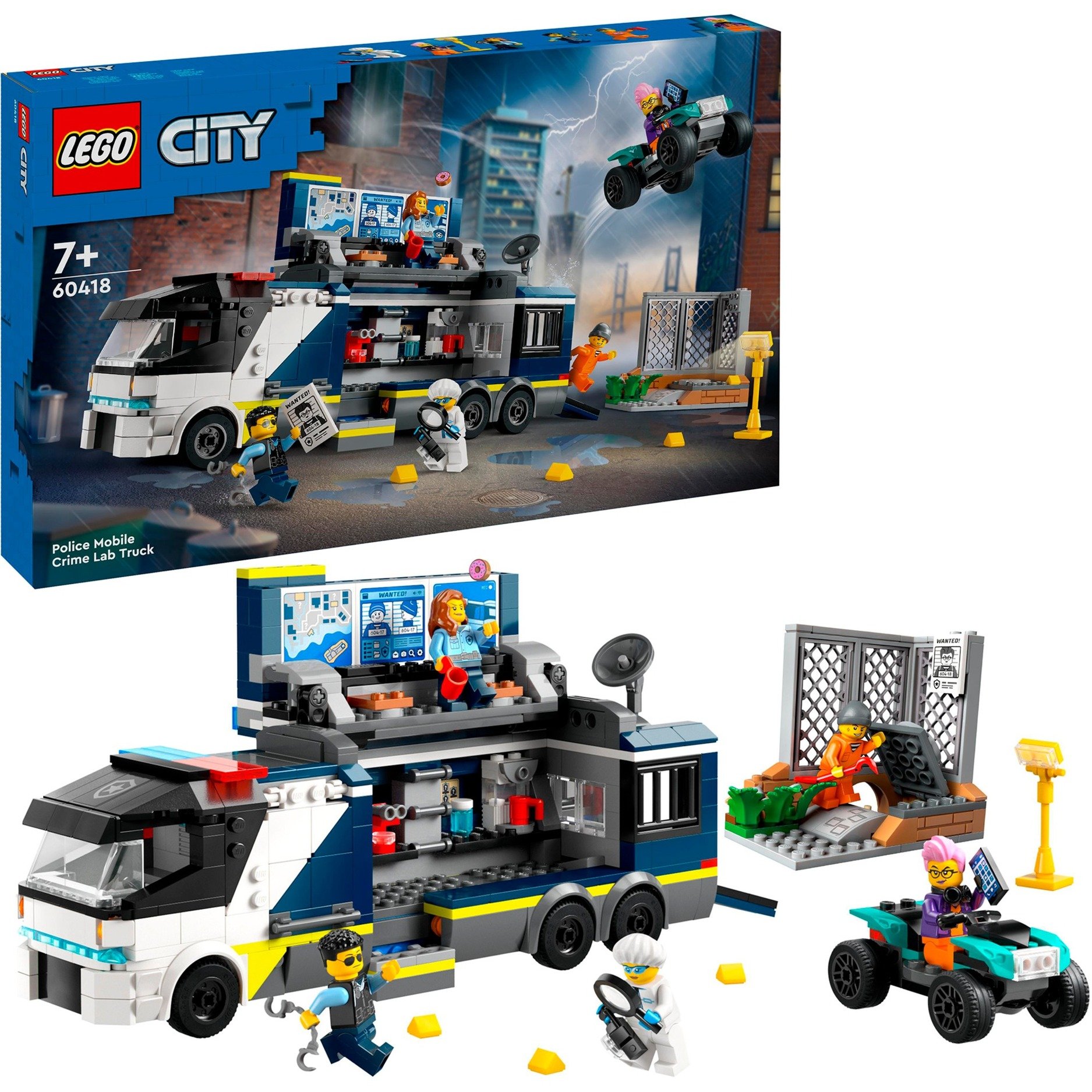 60418 City Polizeitruck mit Labor, Konstruktionsspielzeug von Lego