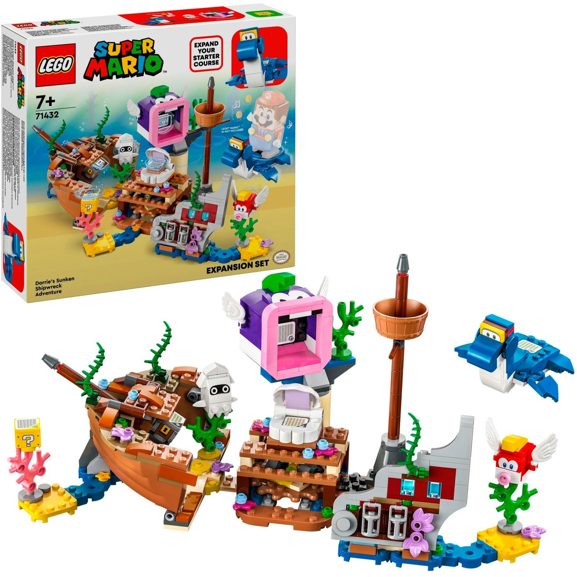 71432 Super Mario Dorrie und das versunkene Schiff – Erweiterungsset, Konstruktionsspielzeug von Lego